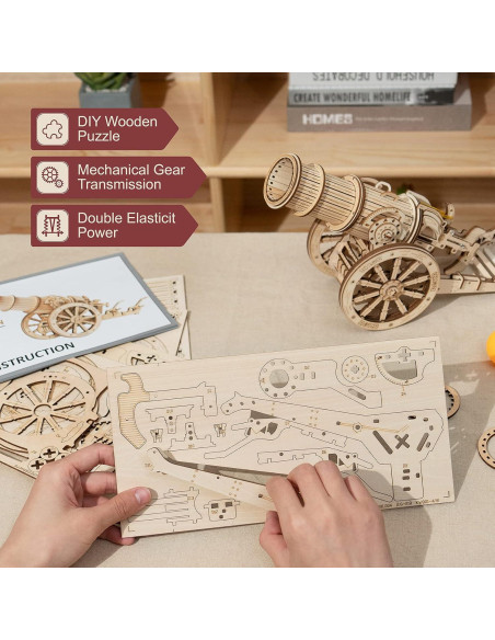 Rompecabezas 3D de Madera ROKR Catapulta DIY - 0.71 kg