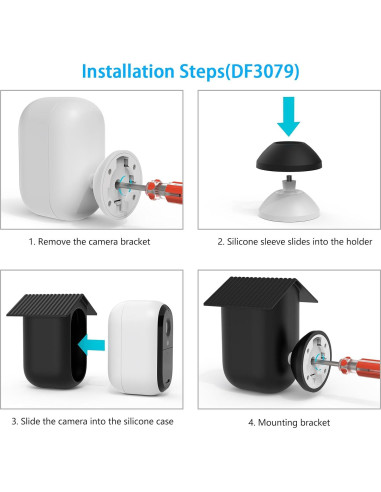 Cubiertas de Silicona HOLACA para Cámara Arlo Esencial 2da Gen - Paquete de 2