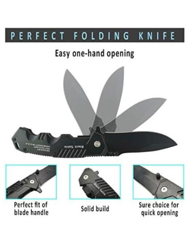 Juego de Hacha y Cuchillo DOOM BLADE para Camping 3 Piezas