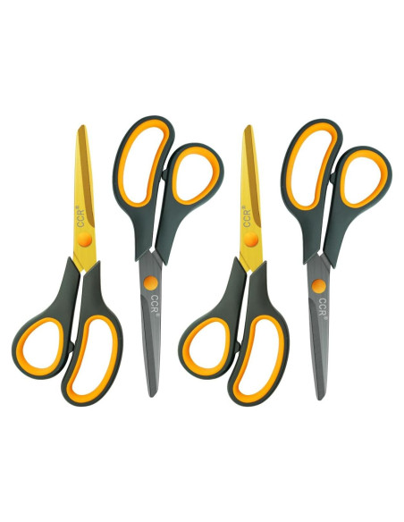 Tijeras CCR de 20 cm con cuchillas de titanio - Paquete de 4