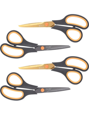 Tijeras CCR de 20 cm con cuchillas de titanio - Paquete de 4
