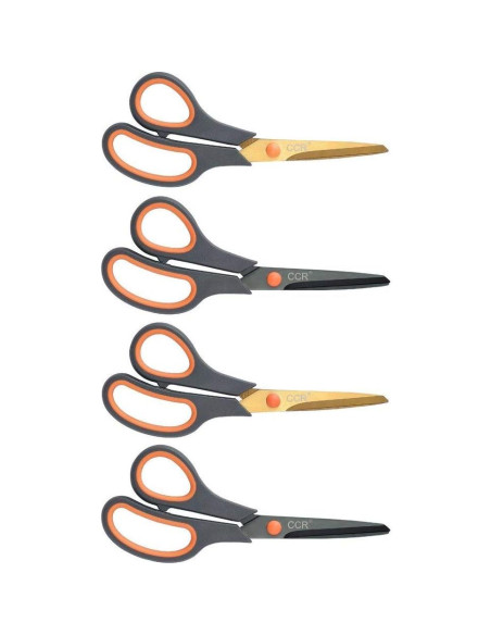 Tijeras CCR de 20 cm con cuchillas de titanio - Paquete de 4