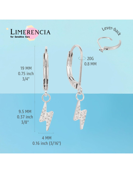 Pendientes Colgantes de Titanio Hipoalergénicos Limerencia F136