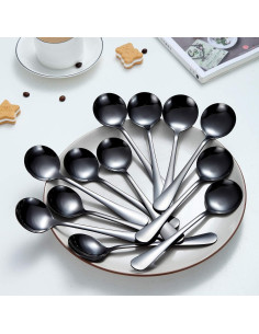 Set de 12 Cucharas de Acero Inoxidable Berglander Negras 2