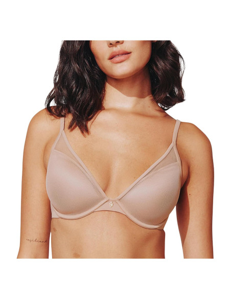 Sostén Clásico Escote en V ThirdLove 36A Taupe Comodidad Diaria