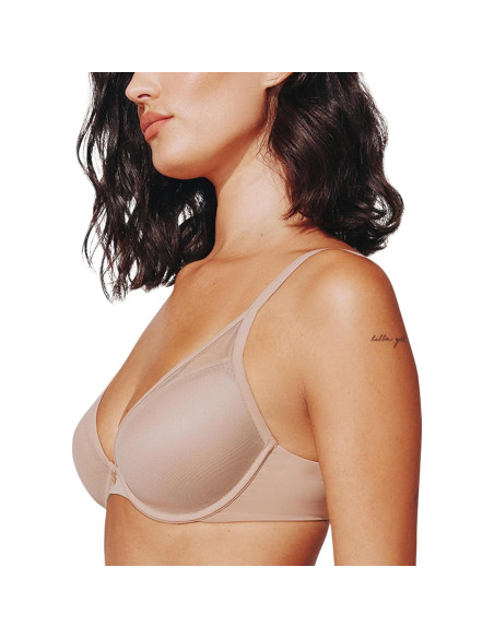 Sostén Clásico Escote en V ThirdLove 36A Taupe Comodidad Diaria