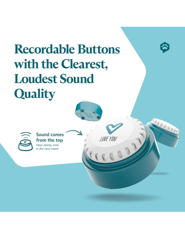 Kit de Inicio FluentPet Speak Up - 6 Botones Grabables para Mascotas