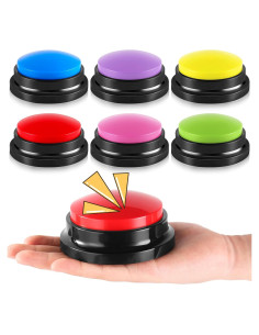 6 Botones Grabables para Perros Ovveroche - Entrenamiento y Juego