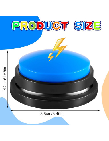 6 Botones Grabables para Perros Ovveroche - Entrenamiento y Juego