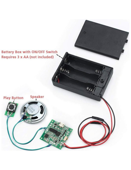 Módulo de Sonido Programable WayinTop 8MB con Botón y USB