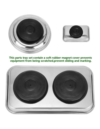 Juego de Bandejas Magnéticas 3pc BYHH - Acero Inoxidable
