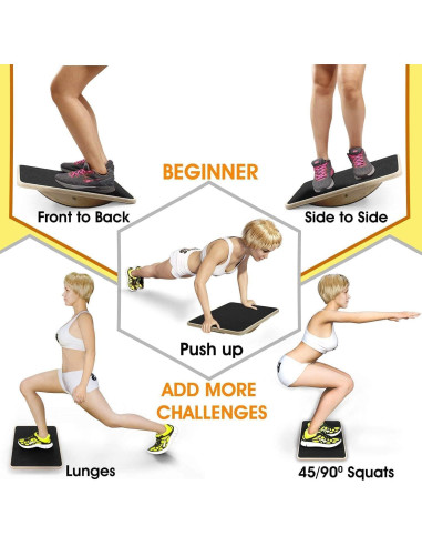 Tabla de Equilibrio Profesional Yes4All de Madera 44.5cm