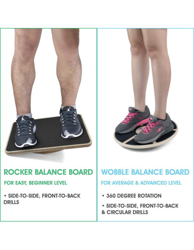 Tabla de Equilibrio Profesional Yes4All de Madera 44.5cm