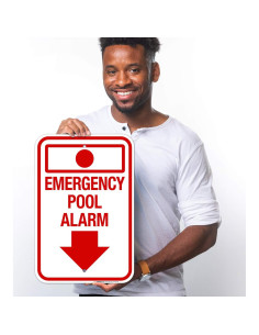 Cartel de Alarma de Emergencia para Piscina Sigo Signs 30x45 cm 2
