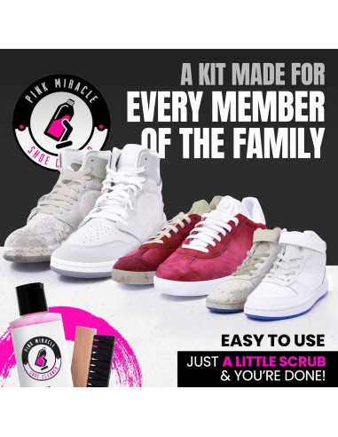 Kit Limpiador de Zapatos Pink Miracle 113.4g con Cepillo