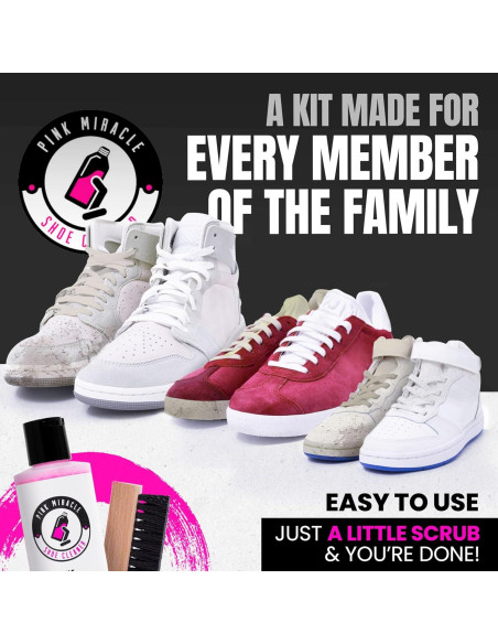 Kit Limpiador de Zapatos Pink Miracle 113.4g con Cepillo