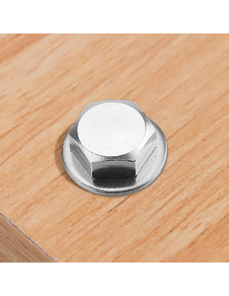 20 Tornillos Hexagonales Acero Inoxidable 304 1/4 x 25mm con Arandelas