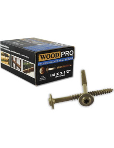 Tornillos para madera WoodPro ST14X312, 50 piezas, 8.89 cm 2