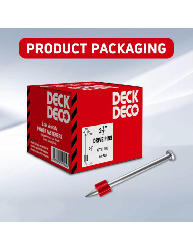 Sujetadores Actuados por Polvo DECK DECO PD250 100 Piezas