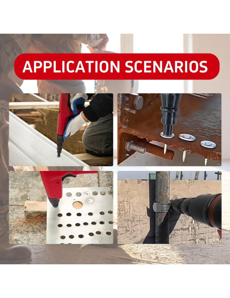 Sujetadores Actuados por Polvo DECK DECO PD250 100 Piezas