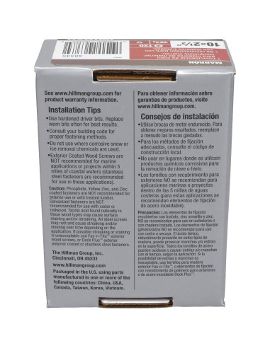 Tornillos para Deck Power Pro 48445 Cerámicos Marrón 75 Pzas