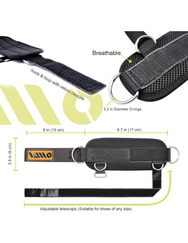 Correas de Tobillo VAIIO Ajustables de Neopreno para Ejercicio