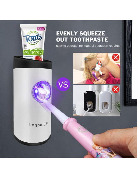 Dispensador Automático de Pasta de Dientes SecWiss TG-03 Blanco