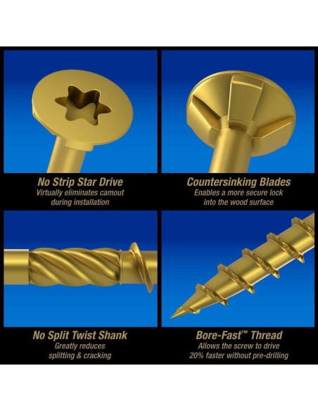 Tornillos para Terrazas Power Pro 10 x 89 mm 1000 Piezas