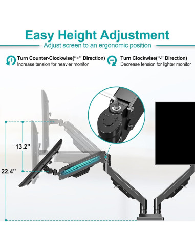 Soporte Doble de Monitor MOUNT PRO para Pantallas de 43"