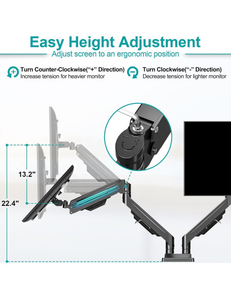 Soporte Doble de Monitor MOUNT PRO para Pantallas de 43"