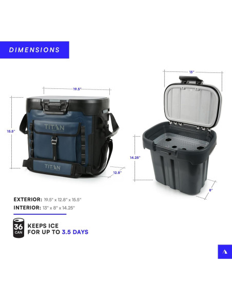 Enfriador Sin Cremallera Titan por Arctic Zone 12.58L