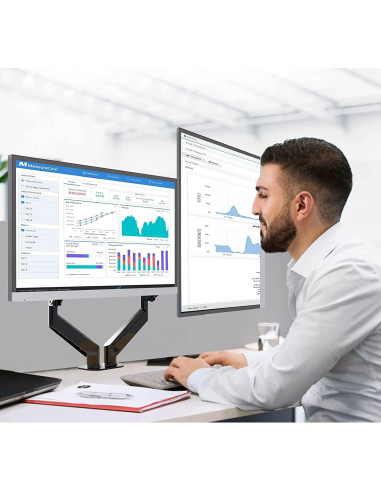 Soporte Doble para Monitor Pholiten MD800 32" Ajustable VESA