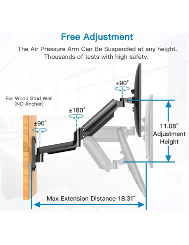 Soporte de Pared para Monitor HUANUO HNWSS1 13-32" Ajustable