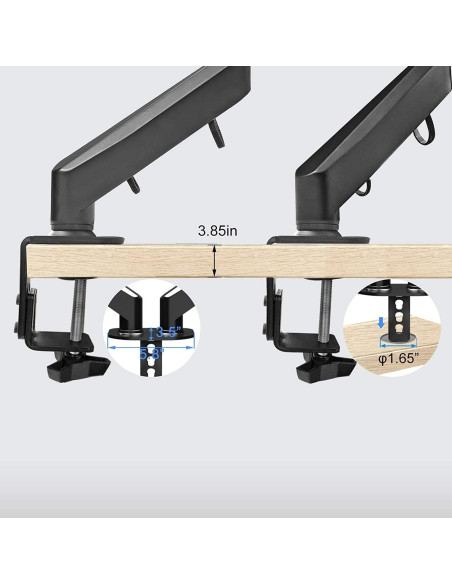 Soporte Doble para Monitor Pholiten MD800 32" Ajustable VESA