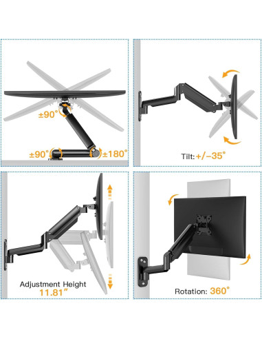 Soporte de Pared para Monitor HUANUO HNWSS1 13-32" Ajustable