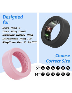 Paquete de 16 fundas de silicona Bougraite para anillo inteligente 2