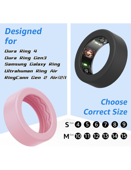 Paquete de 16 fundas de silicona Bougraite para anillo inteligente