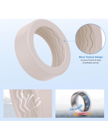 Paquete de 16 fundas de silicona Bougraite para anillo inteligente