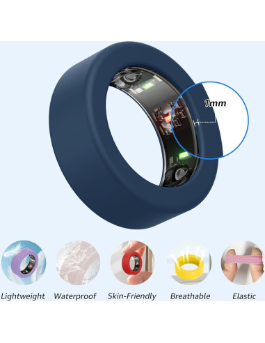 Paquete de 16 fundas de silicona Bougraite para anillo inteligente