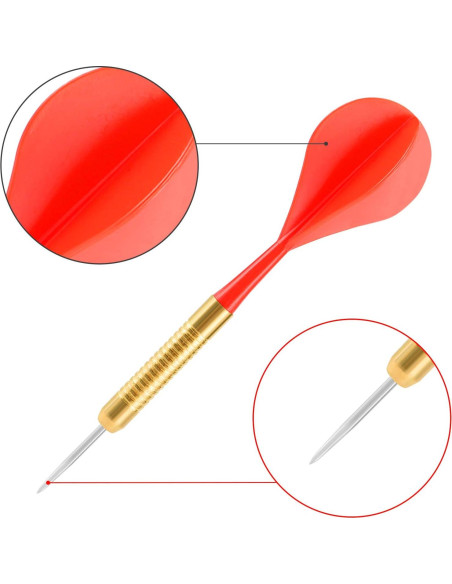 Juego de Dardos de Acero Inoxidable Accmor - 12 Piezas