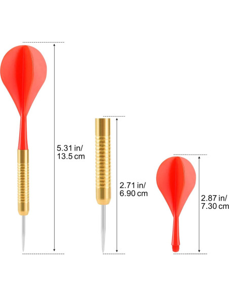 Juego de Dardos de Acero Inoxidable Accmor - 12 Piezas