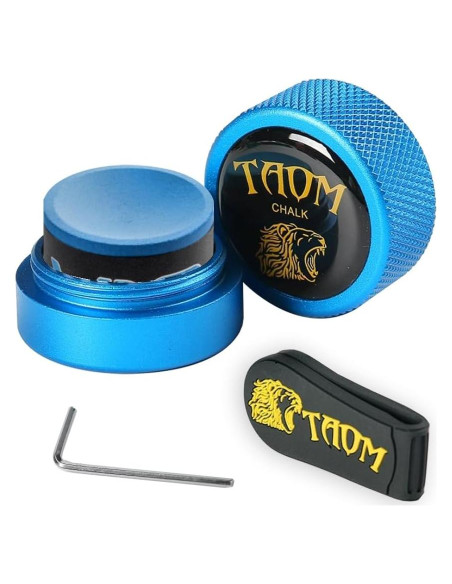 Soporte de Tiza de Billar YEUEK Redondo Aluminio Azul