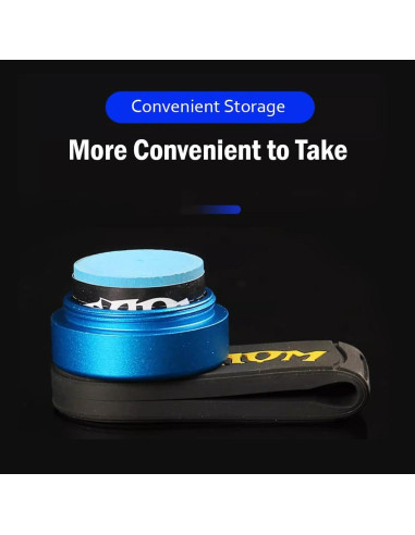 Soporte de Tiza de Billar YEUEK Redondo Aluminio Azul