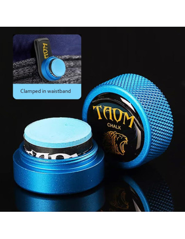 Soporte de Tiza de Billar YEUEK Redondo Aluminio Azul