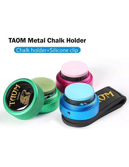 Soporte de Tiza de Billar YEUEK Redondo Aluminio Azul