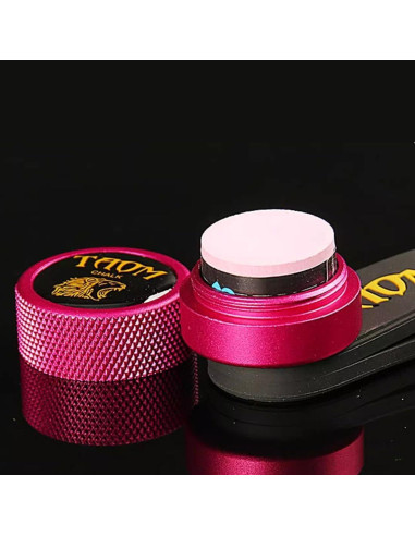 Soporte de Tiza de Billar YEUEK Redondo Aluminio Azul