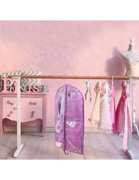 Bolsa de Ropa Impermeable Qchengsan 61x7.6x101.6cm Púrpura