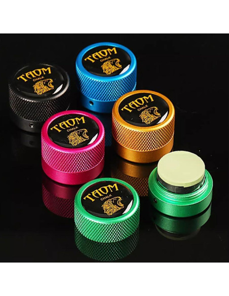 Soporte de Tiza de Billar YEUEK Redondo Aluminio Azul