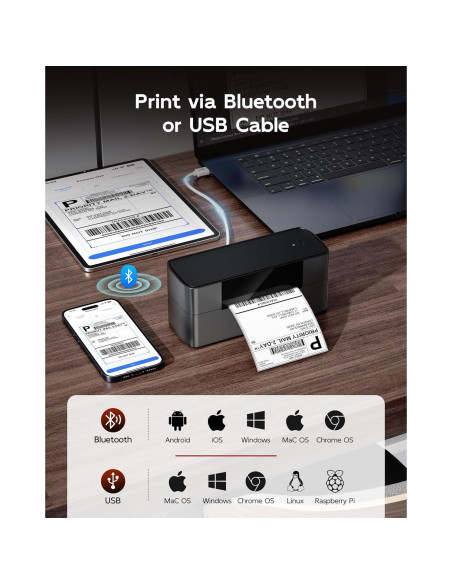 Impresora de Etiquetas Térmicas Itari 245-BT Bluetooth 4x6