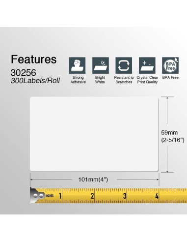 Etiquetas de Envío BETCKEY 30256 - 10 Rollos 3000 Etiquetas 59x102mm